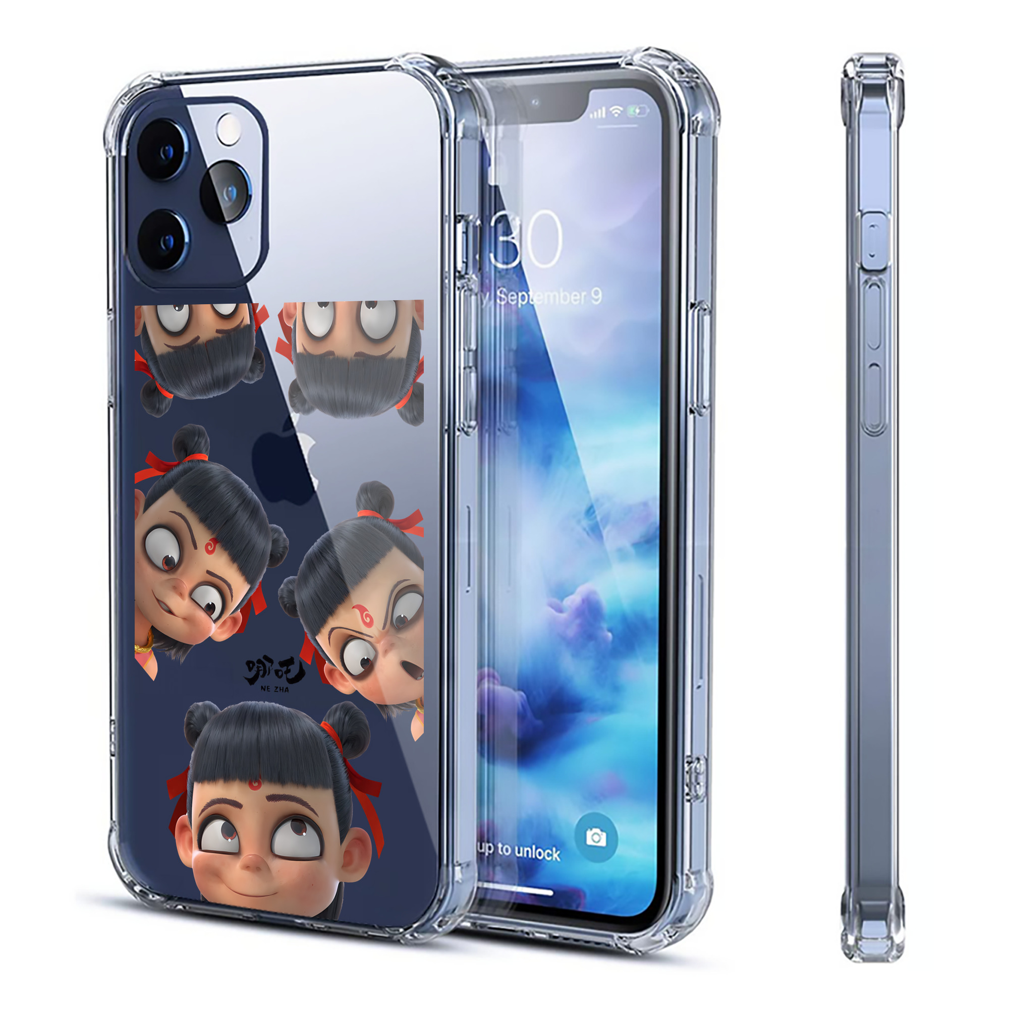 （画像用） Ne Zha 2 ナタ 魔童の大暴れ 【iPhone 12シリーズ対応】透明スマホケース（クリアソフトケース）